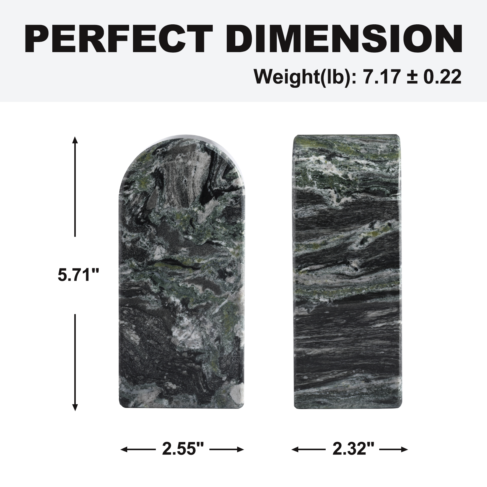 Triumphal Arch Bookends Medium - Granite (Olive Green))