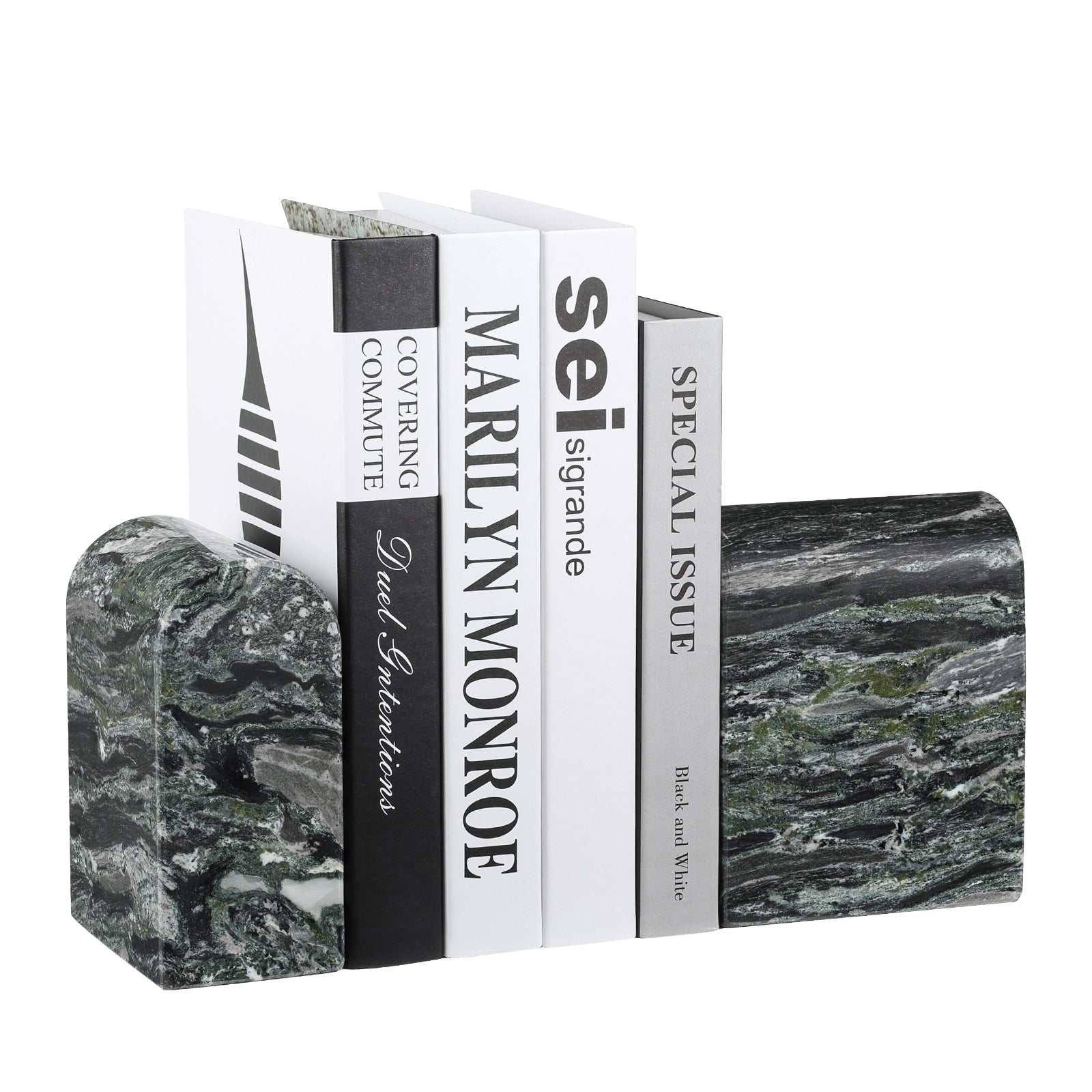 Triumphal Arch Bookends Large - Granite (Olive Green)