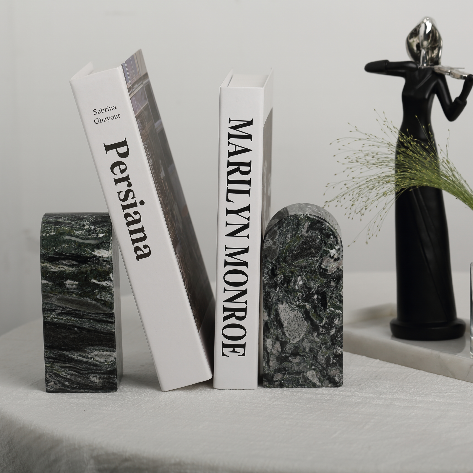 Triumphal Arch Bookends Medium - Granite (Olive Green))