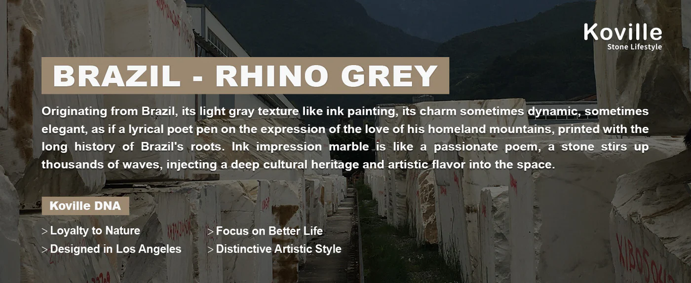 Round Pastry Board - Marble (Rhino Grey)