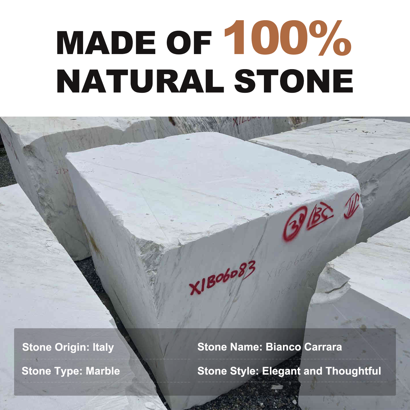 Round Pastry Board - Marble (Bianco Carrara)