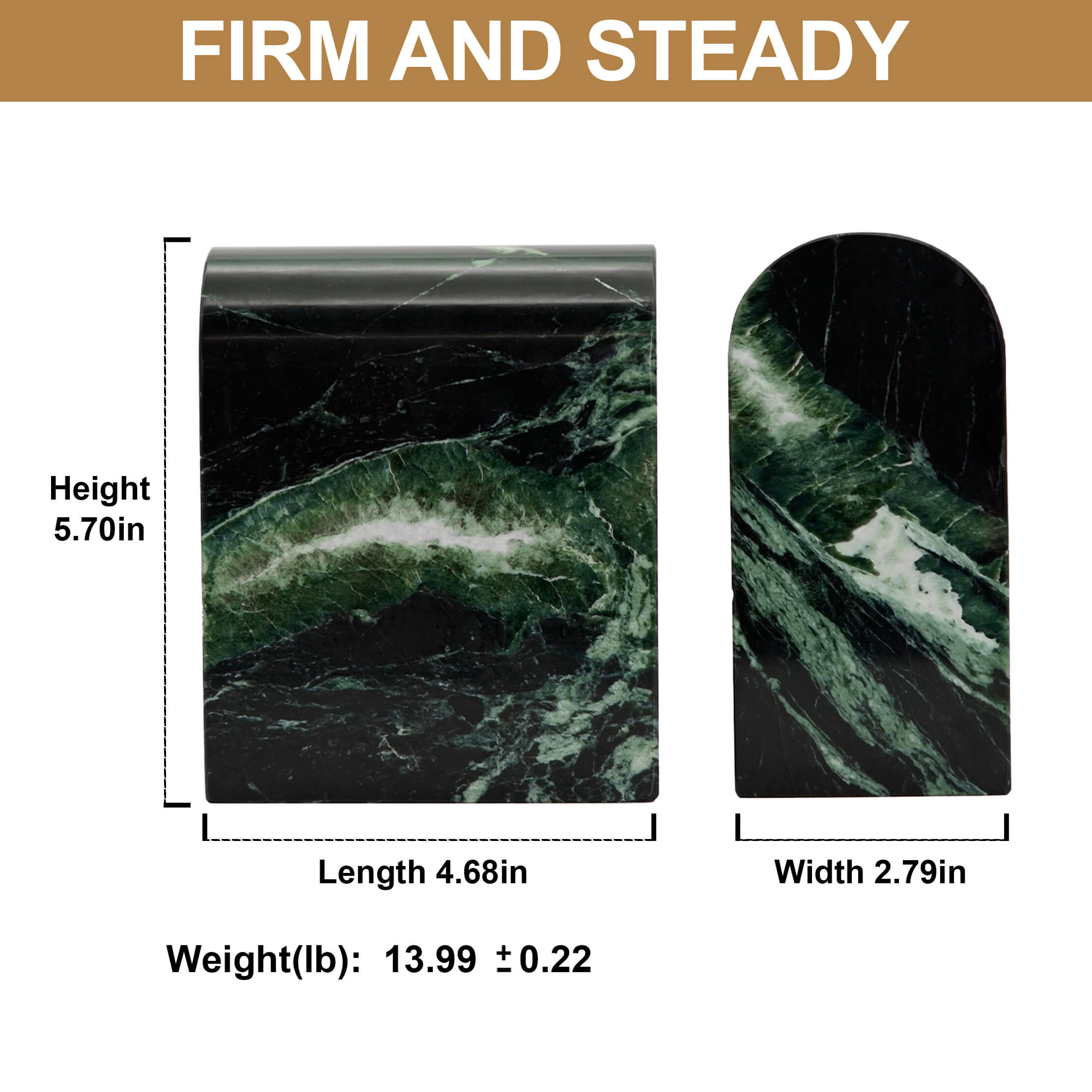 Koville-13lbs-Luxury-Marble-Bookends-Heavy-Duty-Book-Holders-Verde-Remeggiato