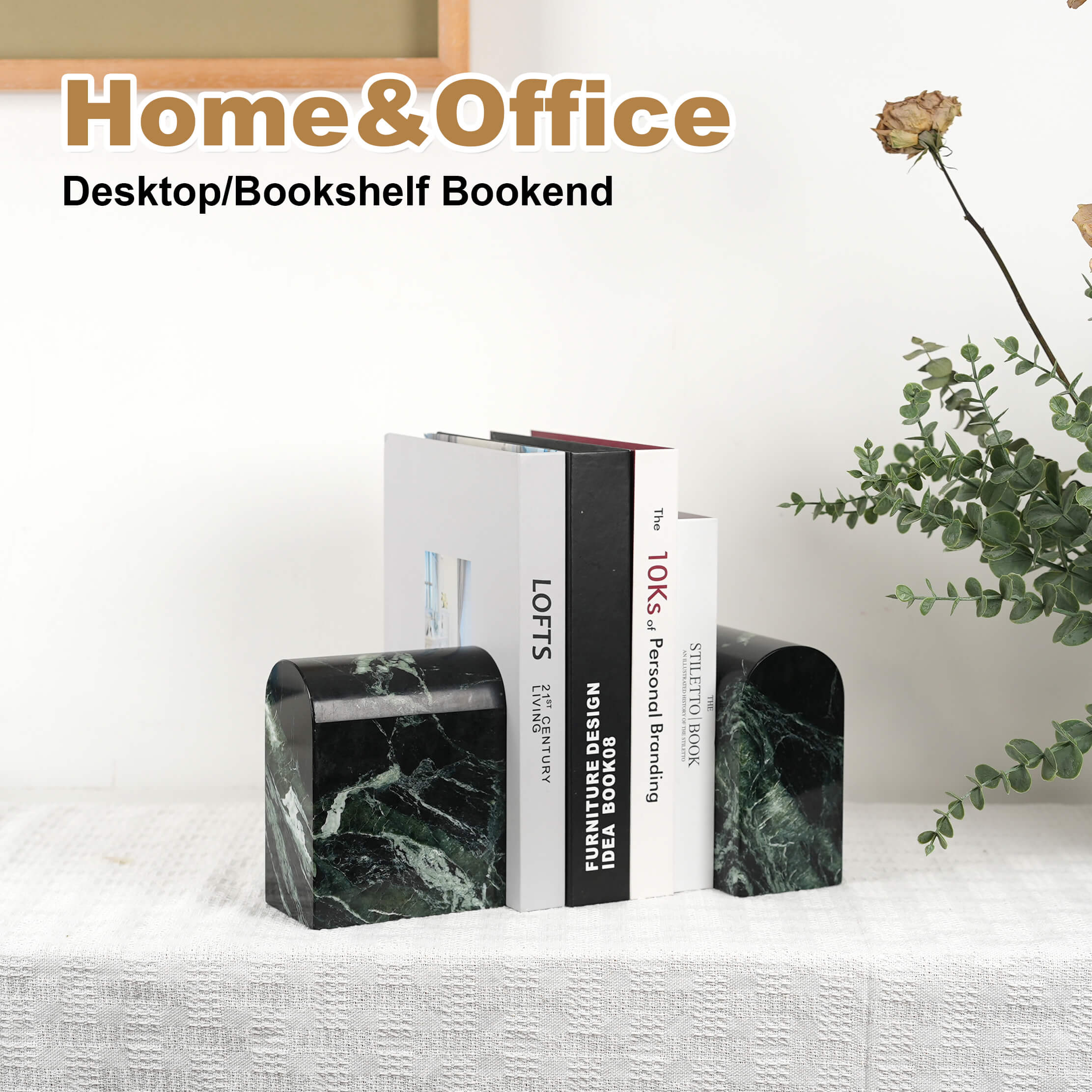 Koville-13lbs-Luxury-Marble-Bookends-Heavy-Duty-Book-Holders-Verde-Remeggiato