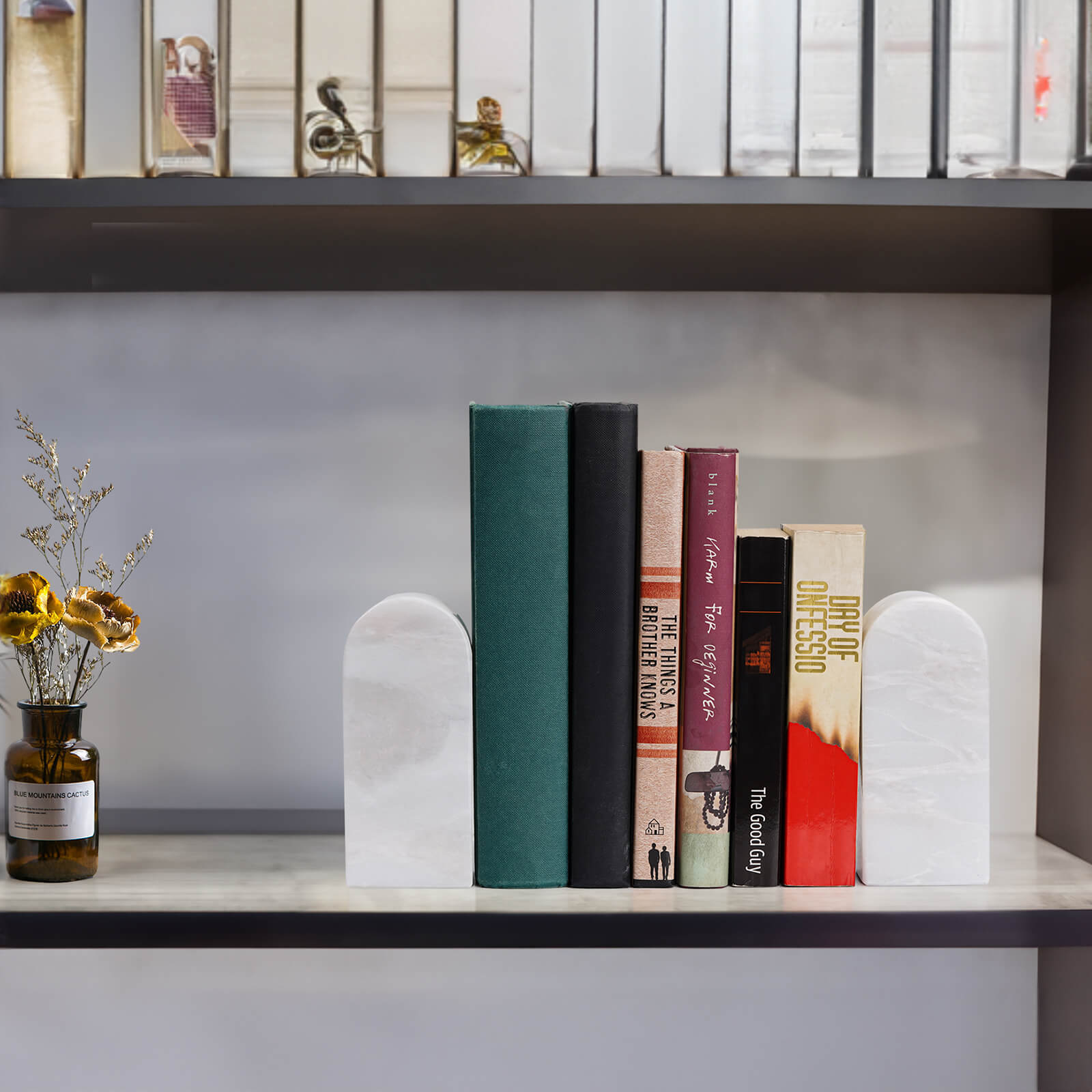 Koville-Luxury-African-Marble-Bookends-7lbs-Heavy-Duty-Book-Holders
