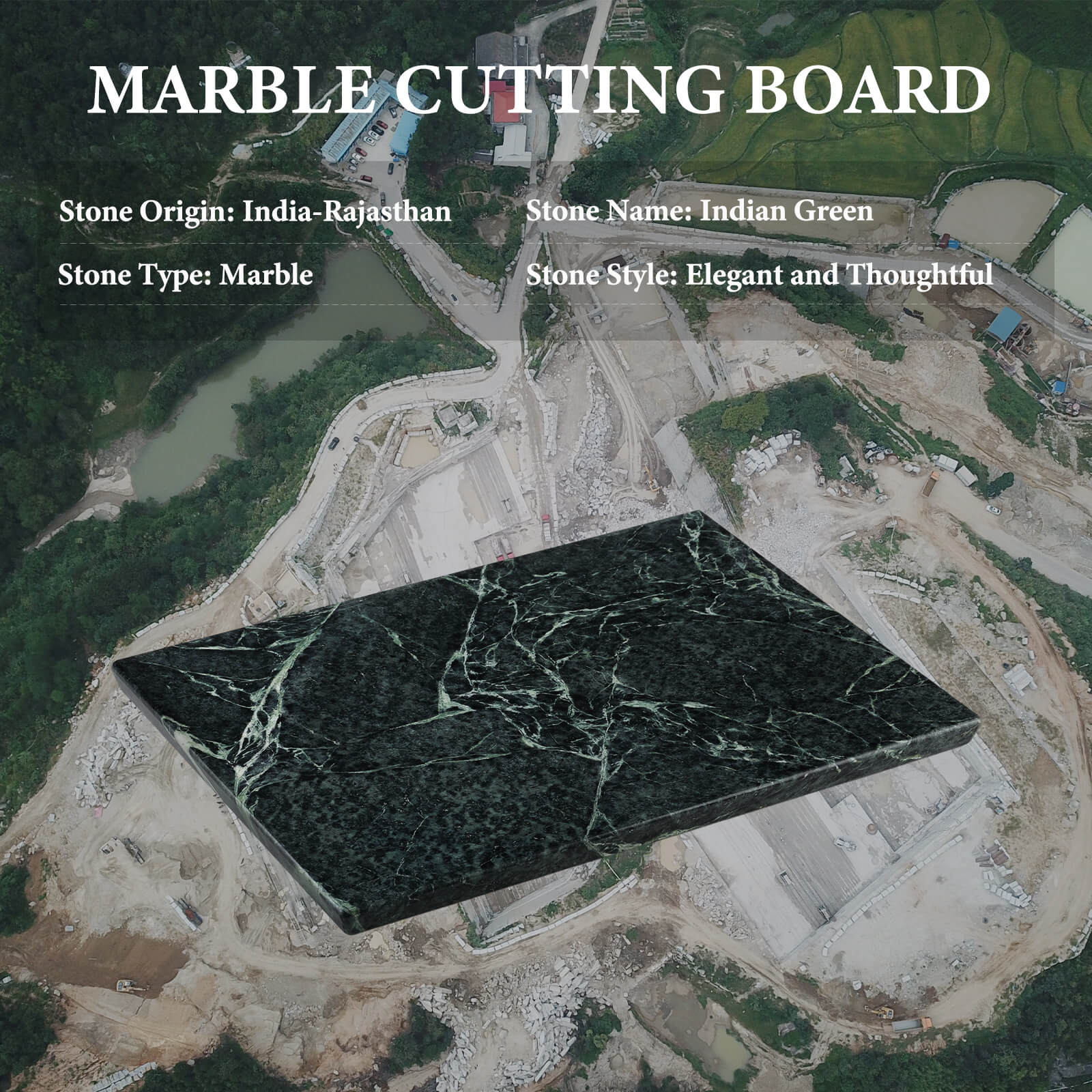 Koville-Luxury-Marble-Cutting-Board-16x12in-Indian-Green-Marble-Slab