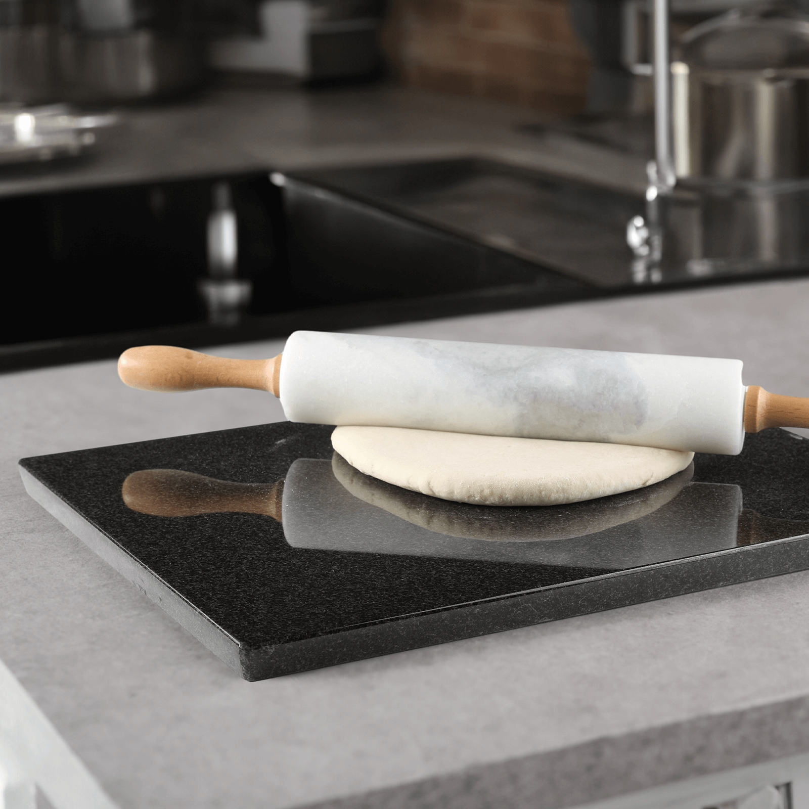 Koville-Luxury-Marble-Cutting-Board-16x12in-Zimbabwe-Black-Marble-Slab