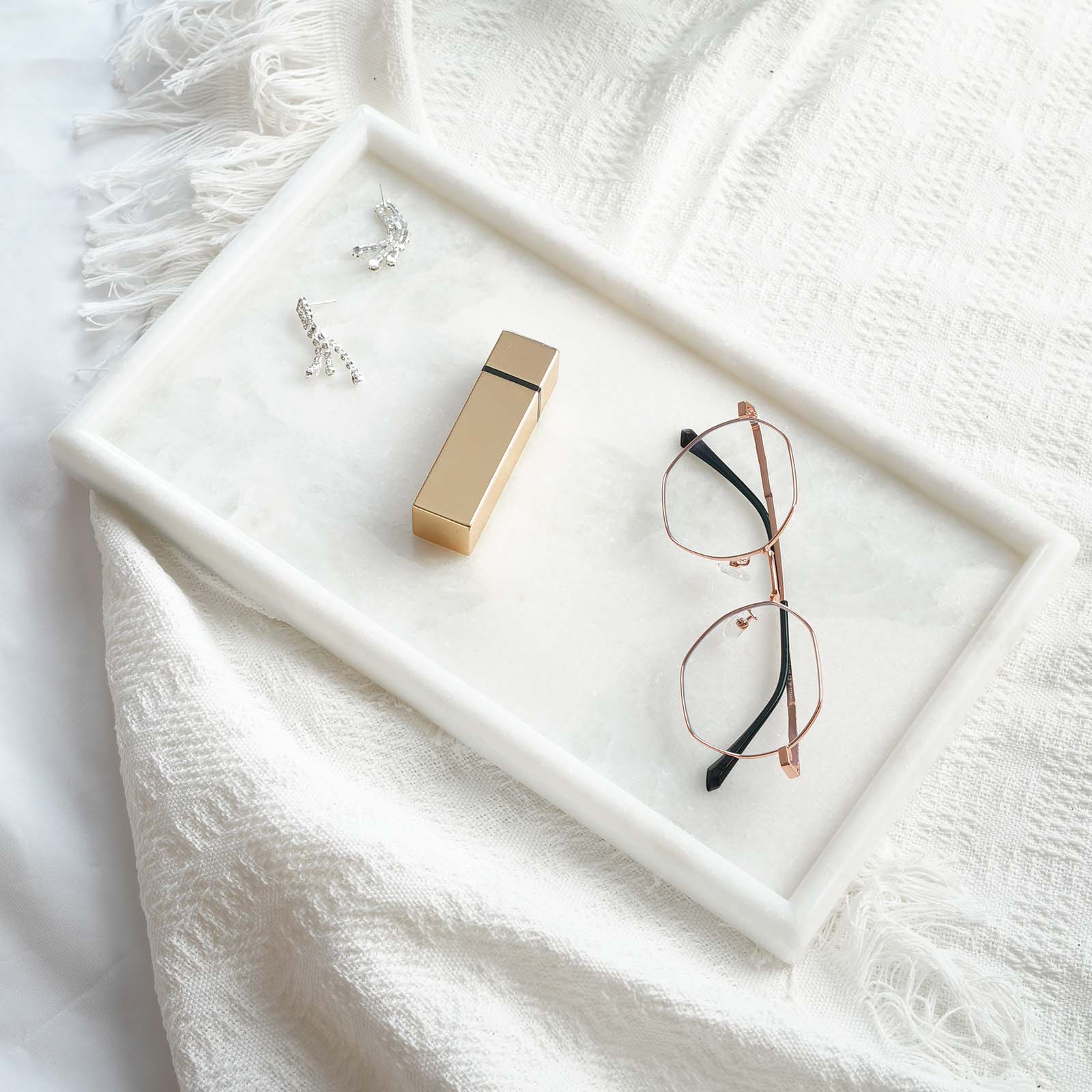 Koville-Rectangular-Marble-Tray-Namib-Fantasy-12x8-Decor-for-Bathroom