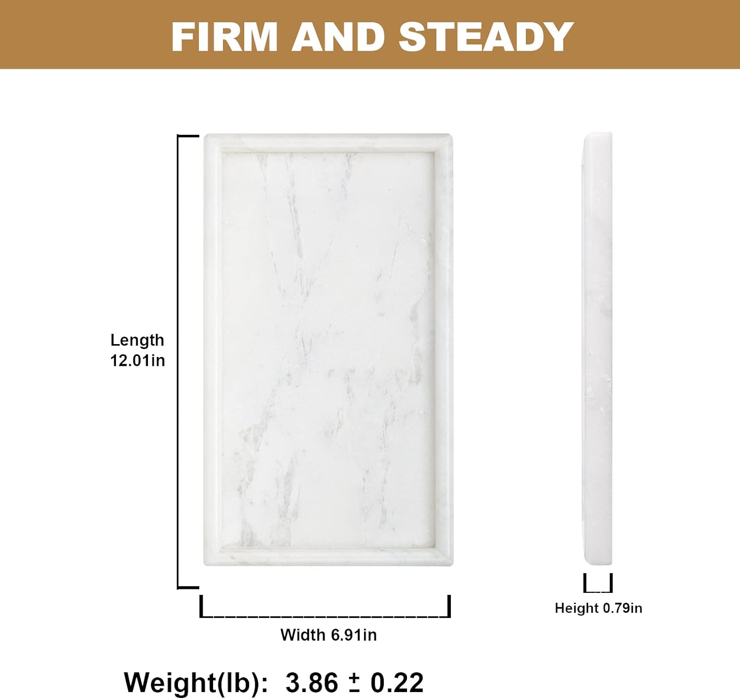 Koville-Rectangular-Marble-Tray-Namib-Fantasy-12x8-Decor-for-Bathroom