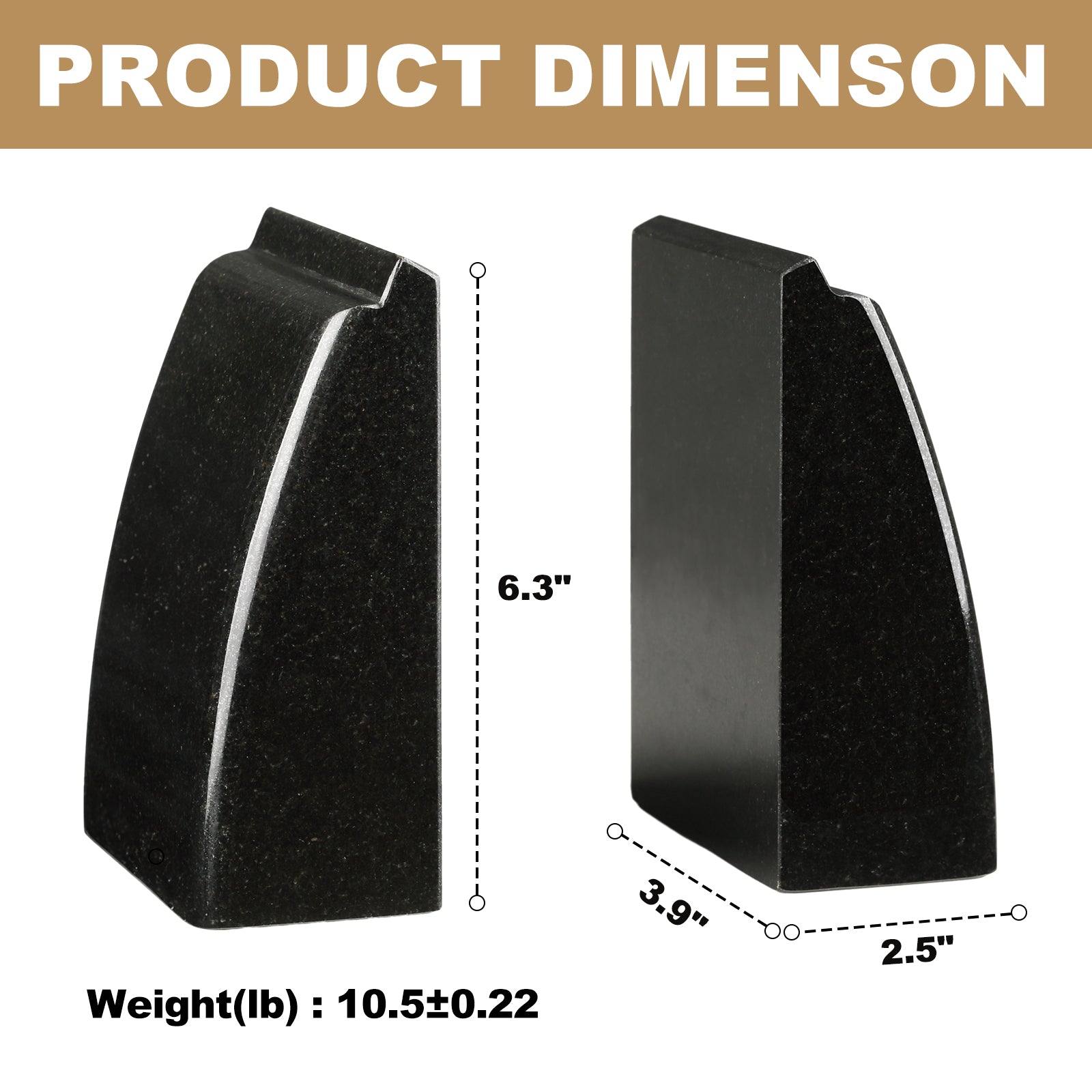 Sailboat Bookends - Granite (Zimbabwe Black)