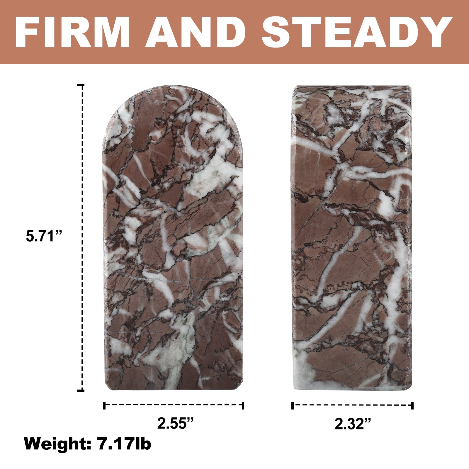 Triumphal Arch Bookends Medium - Marble (Rainforest River)