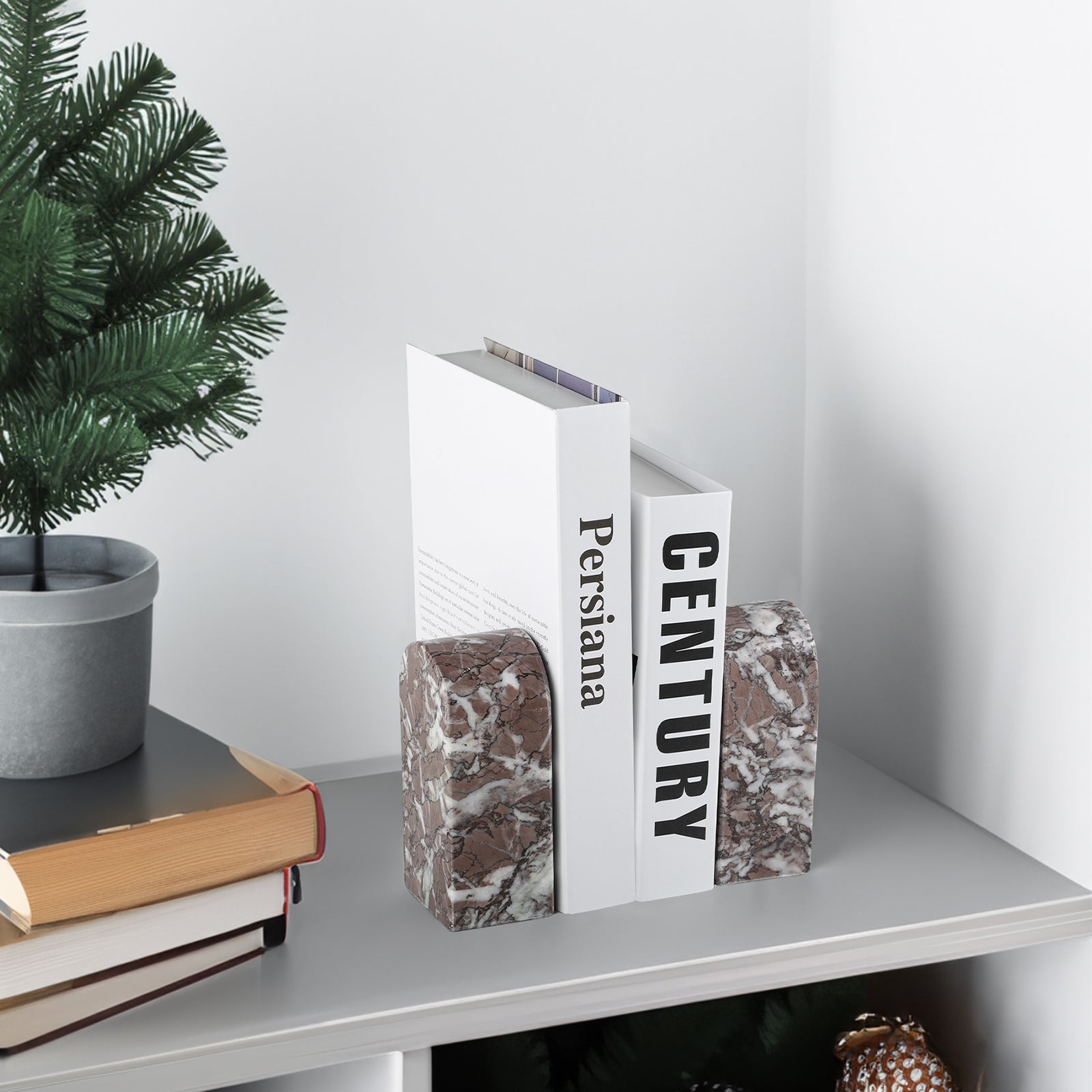 Triumphal Arch Bookends Medium - Marble (Rainforest River)