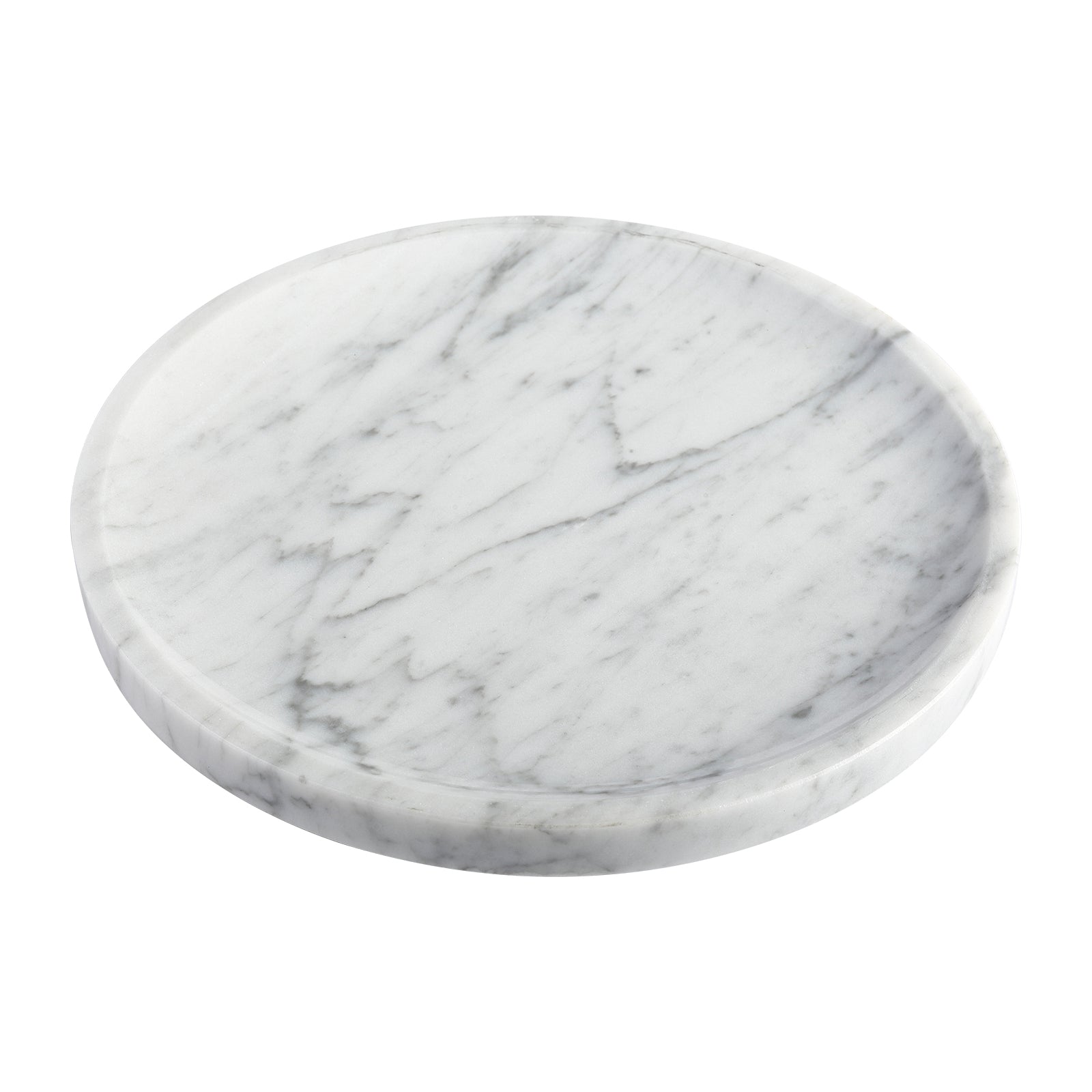 Round Serving Tray - Marble (Arabescato)