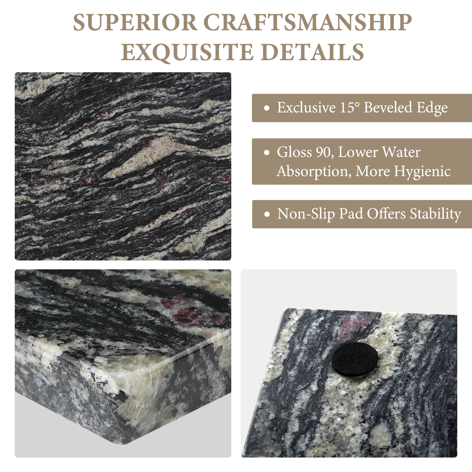Rectangle Pastry Board - Granite (Blue Fantasy)