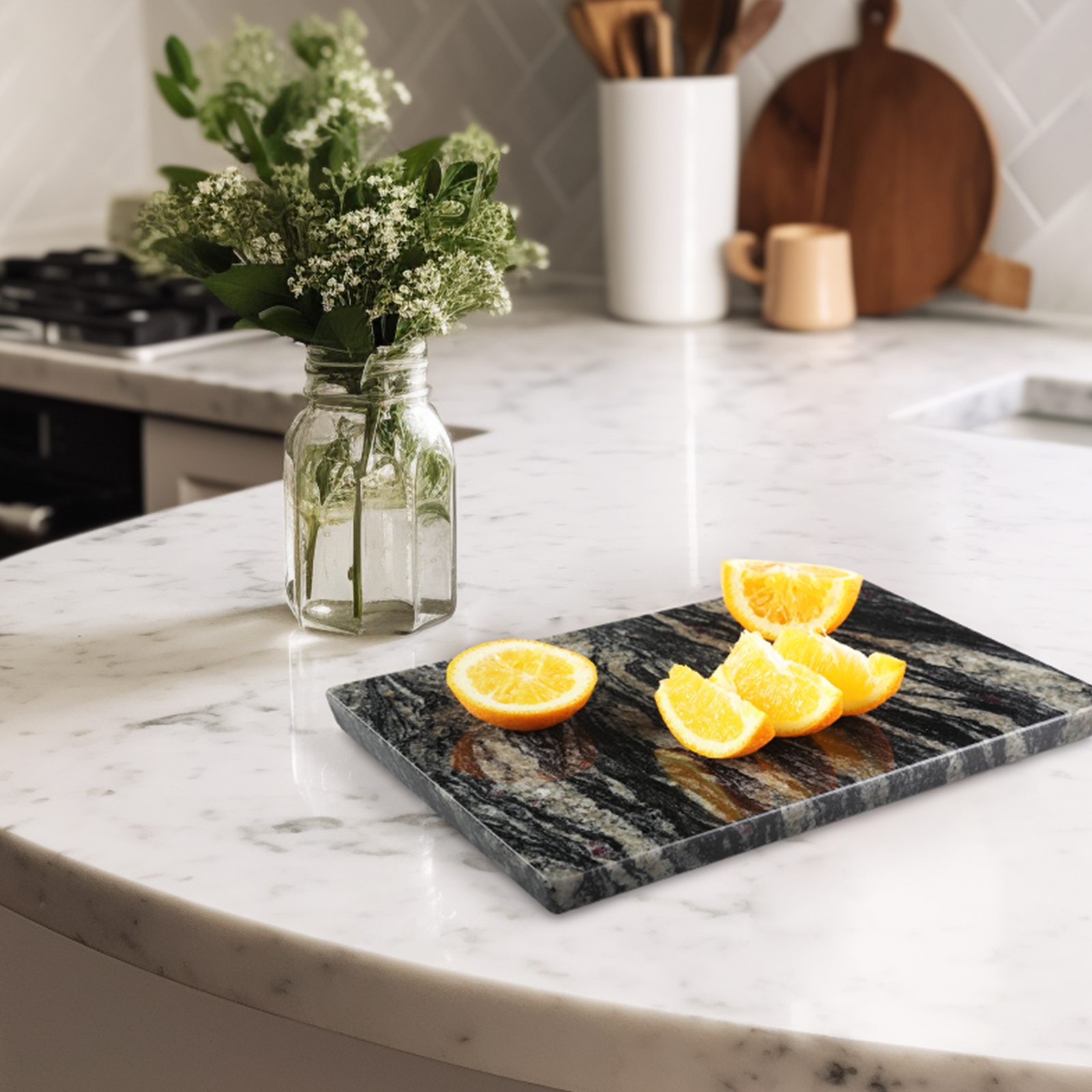 Rectangle Pastry Board - Granite (Blue Fantasy)