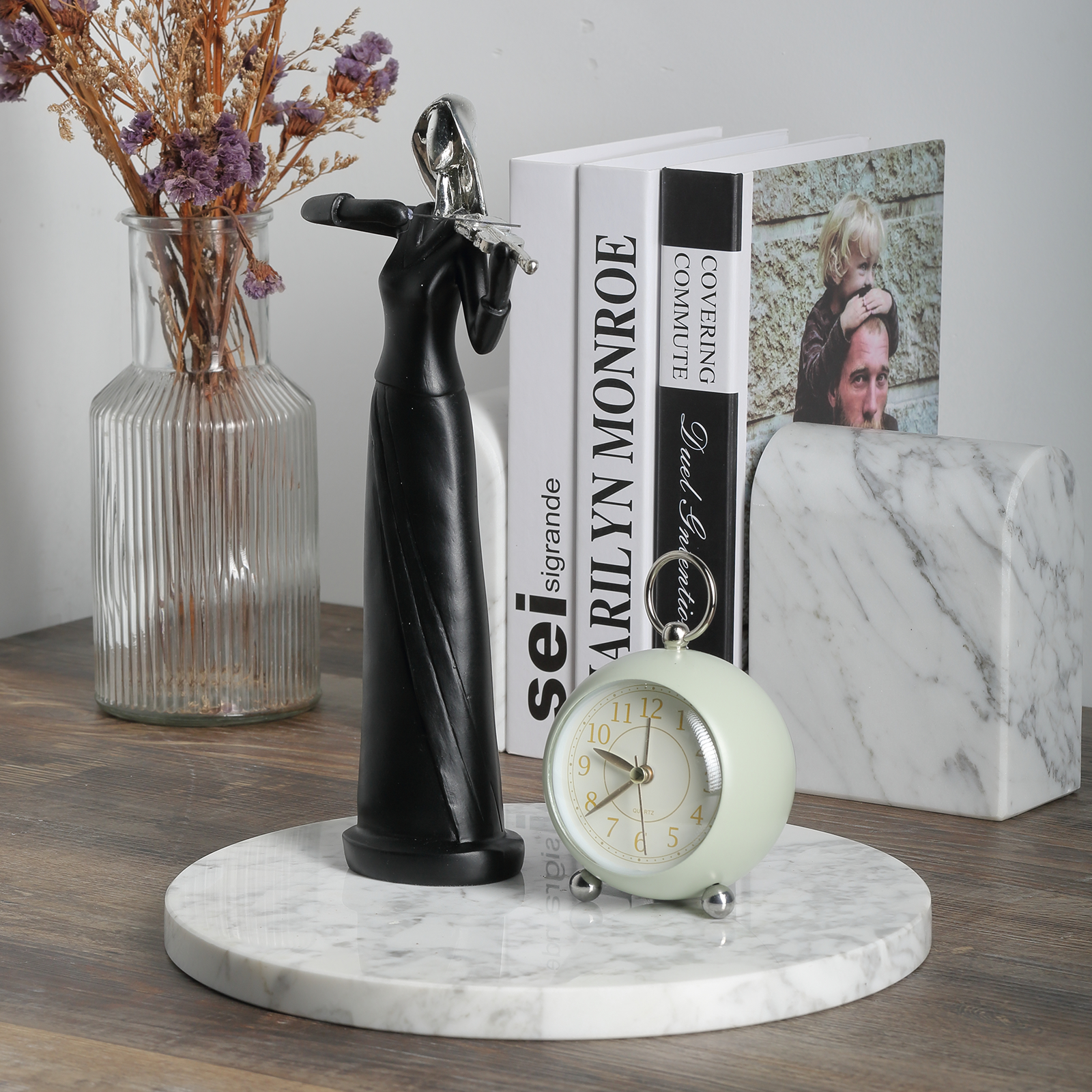 Round Pastry Board - Marble (Bianco Carrara)