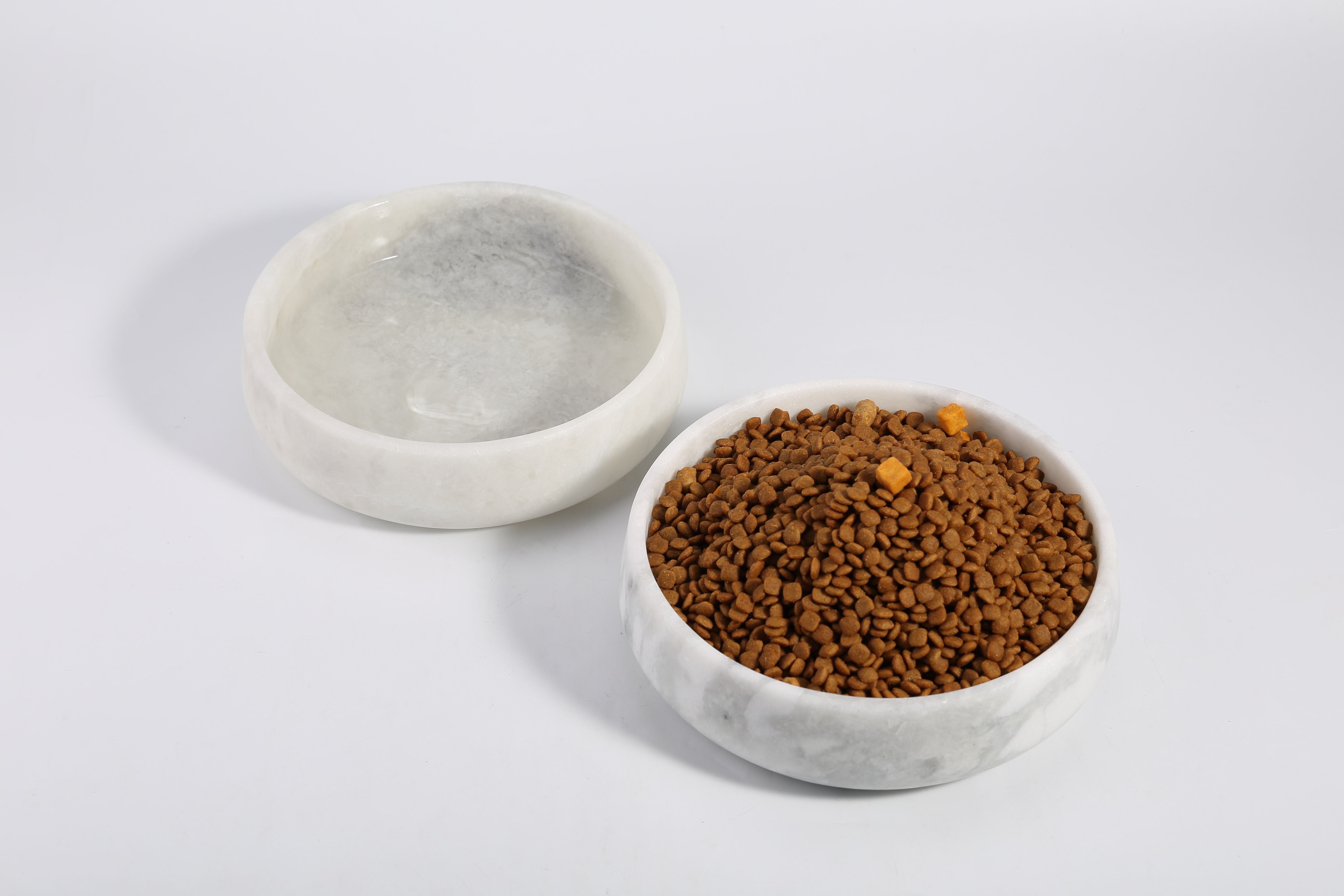 Koville Natural Marble Pet Bowl,9.36 inch-Namib Fantasy