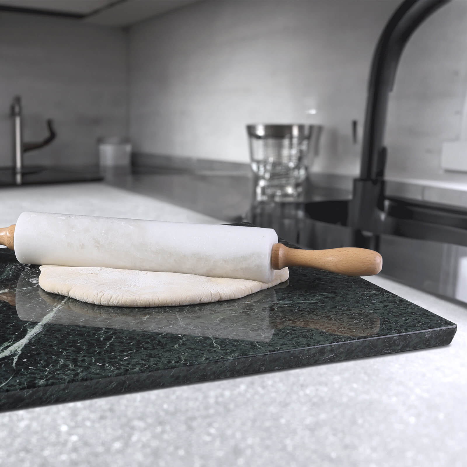 Koville-Nature-Marble-Cutting-Board-20x16in-Indian-Green-Marble-Slab